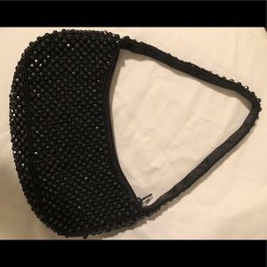 Valerie Stevens Black Beaded Evening Purse